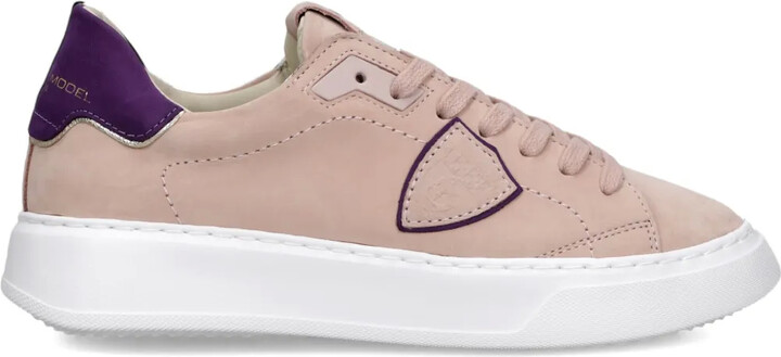 Philippe Model Paris Suede-Panelled Lace-Up Sneakers