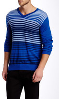 Thumbnail for your product : Quinn Cashmere McCue Striped V-Neck Sweater