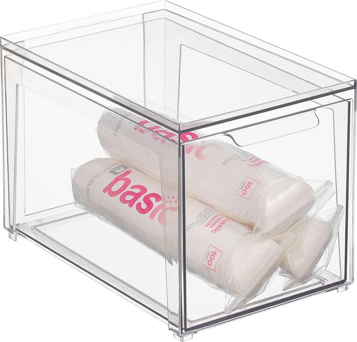mDesign Plastic Stackable Bathroom Vanity Storage Organizer with Drawer -  ShopStyle