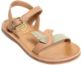 Thumbnail for your product : Pom D'Api Bird Leather Sandals W/ Glitter Details