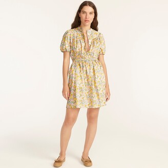 J.Crew Tall puff-sleeve shirtdress in Liberty Elysian Day floral
