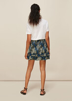 Thumbnail for your product : Whistles Marble Animal Print Silk Skirt