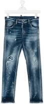 Thumbnail for your product : DSQUARED2 Kids TEEN paint splatter jeans