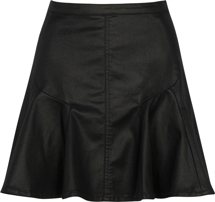 Flirty Coated Denim Miniskirt Saks Fifth Avenue Women Clothing Skirts Mini Skirts 