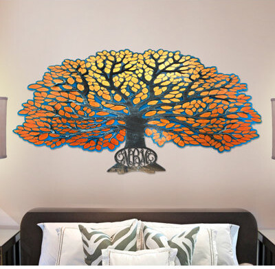 Winston Porter Tree of Life 3-Letter Wooden Monogram Wall Décor