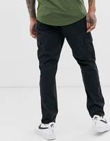 Thumbnail for your product : ONLY & SONS tapered fit cargo trousers in black