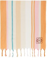 Thumbnail for your product : Loewe Off-White & Orange Stripes Blanket Scarf