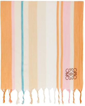 Loewe Off-White & Orange Stripes Blanket Scarf