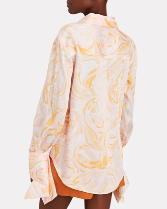 Acler Coleman Marble Satin Blouse
