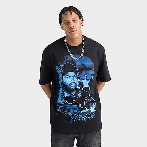 Hoodrich Men's Boyz N The Hood Empire Graphic T-Shirt in Black/Blue | Size: Small