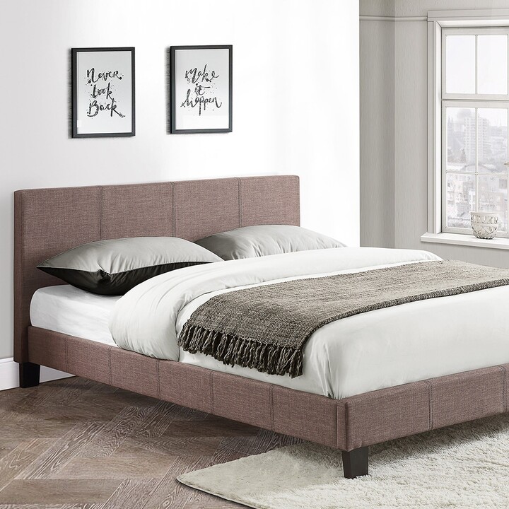 Dunelm Berlin Upholstered Bed Frame Grey ShopStyle