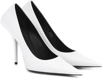 Balenciaga Square Knife leather pumps - ShopStyle Heels