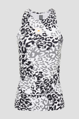 adidas by Stella McCartney Truepurpose Cutout Leopard-print Stretch Tank