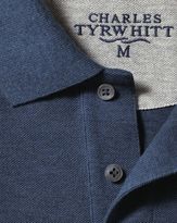 Thumbnail for your product : Charles Tyrwhitt Indigo pique long sleeve polo