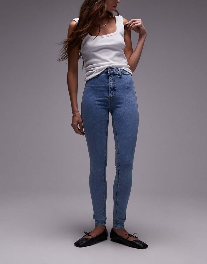 Topshop Joni high rise jean super skinny in bleach