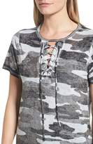 Thumbnail for your product : Lucky Brand Lace-Up Camo Tee