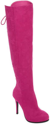 Two Lips Womens Lifted Over the Knee Boots Pull-on