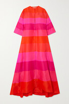 Thumbnail for your product : Christopher John Rogers Striped Silk-organza Coat - Bright pink