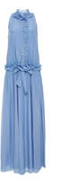Lanvin Ruffled Sleeveless Silk Maxi Dress
