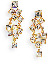 Thumbnail for your product : Kenneth Jay Lane Square-Cut Cluster Chandelier Earrings/Clear