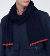 Thumbnail for your product : Brunello Cucinelli Cashmere single striped scarf