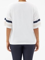 Thumbnail for your product : The Upside Carla Oversized Stripe-sleeve Jersey T-shirt - White