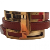 Thumbnail for your product : Hermes Leather double bracelet by