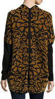 Thumbnail for your product : Lafayette 148 New York Intarsia Open Cardigan, Brass Multi