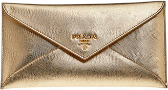 prada leather envelope wallet
