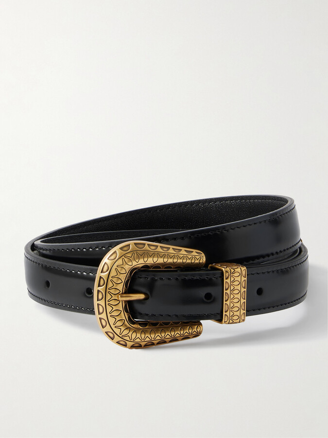 VALENTINO - Vlogo Leather Belt - Black