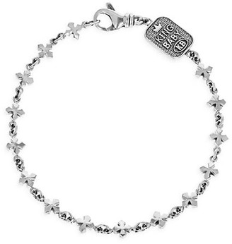 King Baby Studio New Classics Sterling Silver Small Cross Chain Bracelet