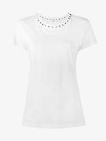 Valentino Rockstud trimmed white t-shirt
