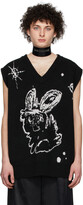 Thumbnail for your product : we11done Black Grafitti Vest