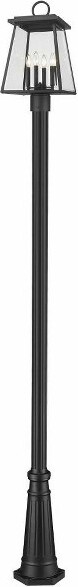Z-Lite Z-LiteBroughton4-LightPostLightinBlack