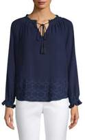 Embroidered Eyelet Top 