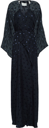 Mason by Michelle Mason Fil Coupe Silk-blend Chiffon Maxi Wrap Dress