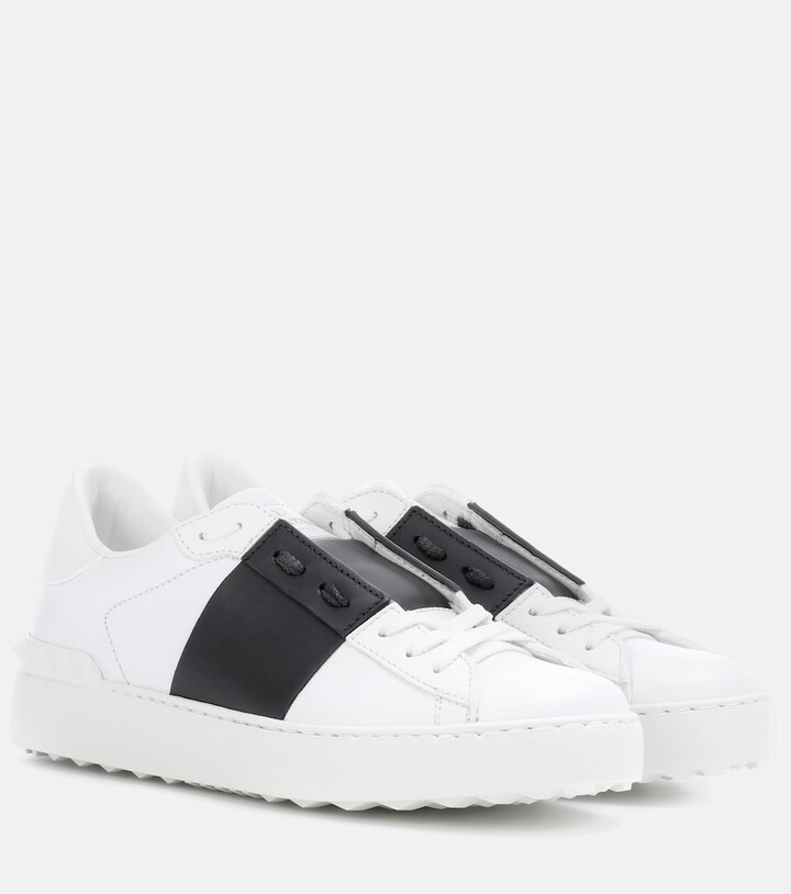 Valentino white Valentino Garavani Leather Open Sneakers | Harrods UK