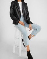 Thumbnail for your product : Express Vegan Leather One Button Blazer