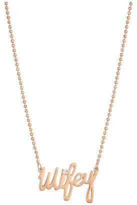 Betsey Johnson Blue by Rose Gold 'Wifey' Pendant Necklace Necklace