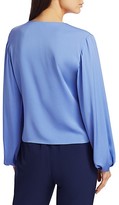 Thumbnail for your product : Milly Stretch Silk Tie Hem Blouse