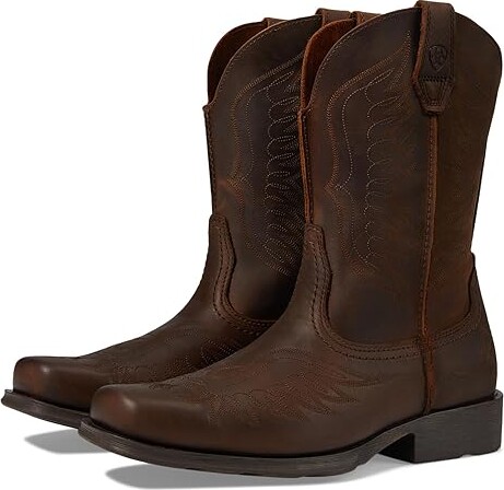 Ariat Rambler Phoenix Cowboy Boots Distressed Brown : 10 D - Medium Leather
