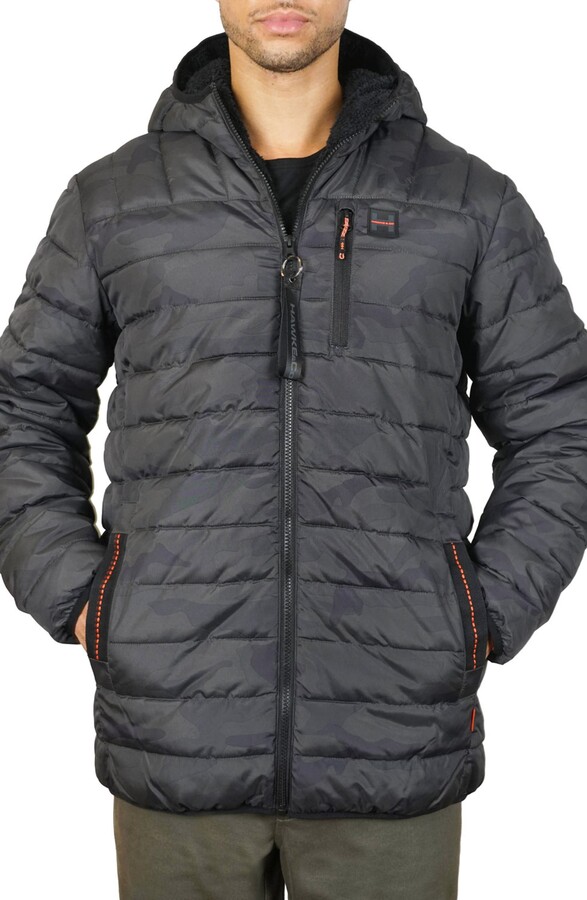 Hawke & Co HAWKE AND CO Faux Shearling Lined Hooded Water-Resistant Puffer  Jacket - ShopStyle