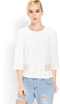 Thumbnail for your product : Forever 21 Matelasse Panel Blouse