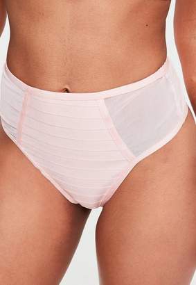 Missguided Pink Bandage High Waisted Panties