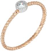 Thumbnail for your product : Bony Levy 18K Rose & White Gold Bezel Set Diamond Solitaire Beaded Ring - 0.05 ctw