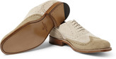Thumbnail for your product : Grenson Dylan Suede and Nubuck Longwing Brogues