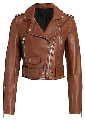 LTH JKT Mya Leather Cropped Moto Jacket