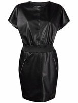 Thumbnail for your product : Karl Lagerfeld Paris Zip-Detail Faux Leather Dress