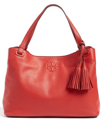 Tory Burch 'Thea' Tassel Leather Tote - Red