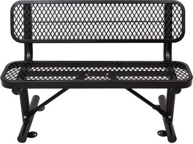 Corrigan Studio 4 Ft. Outdoor Steel Bench With Backrest
